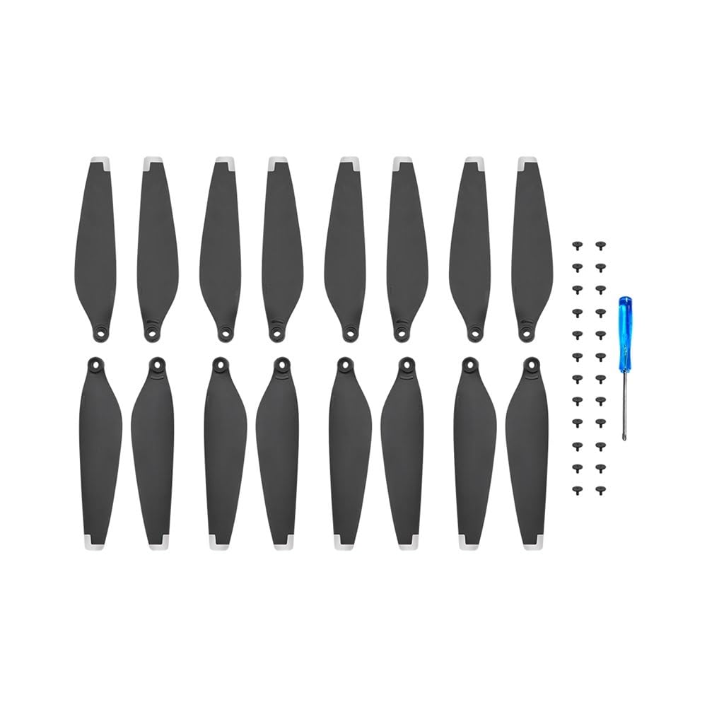 KUANDEDIAN for DJI MINI 4 Pro Propeller Ersatzblätter Drone 6030F Propellerblätter Leichte Flügelventilatoren MINI 4 Pro Zubehör(16Pcs Silver)