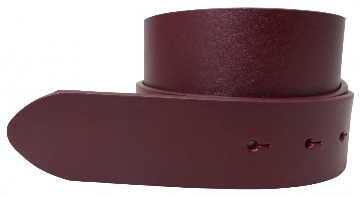 BELTINGER Wechselgürtel aus Vollrindleder mit Druckknöpfen 4 cm | Druckknopf-Gürtel für Damen Herren 40mm | Leder-Gürtel ohne Schnalle 4cm | Bordeaux 100cm