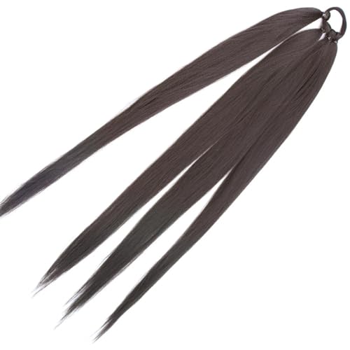 Human Hair Bundles Synthetische Pferdeschwanzverlängerungen, Boxzöpfe, wickeln sich um den Chignon-Schwanz mit Gummiband-Haarring, 26-Zoll-Ombre-Zopf human hair weave (Color : 4, Size : 26inches-65c