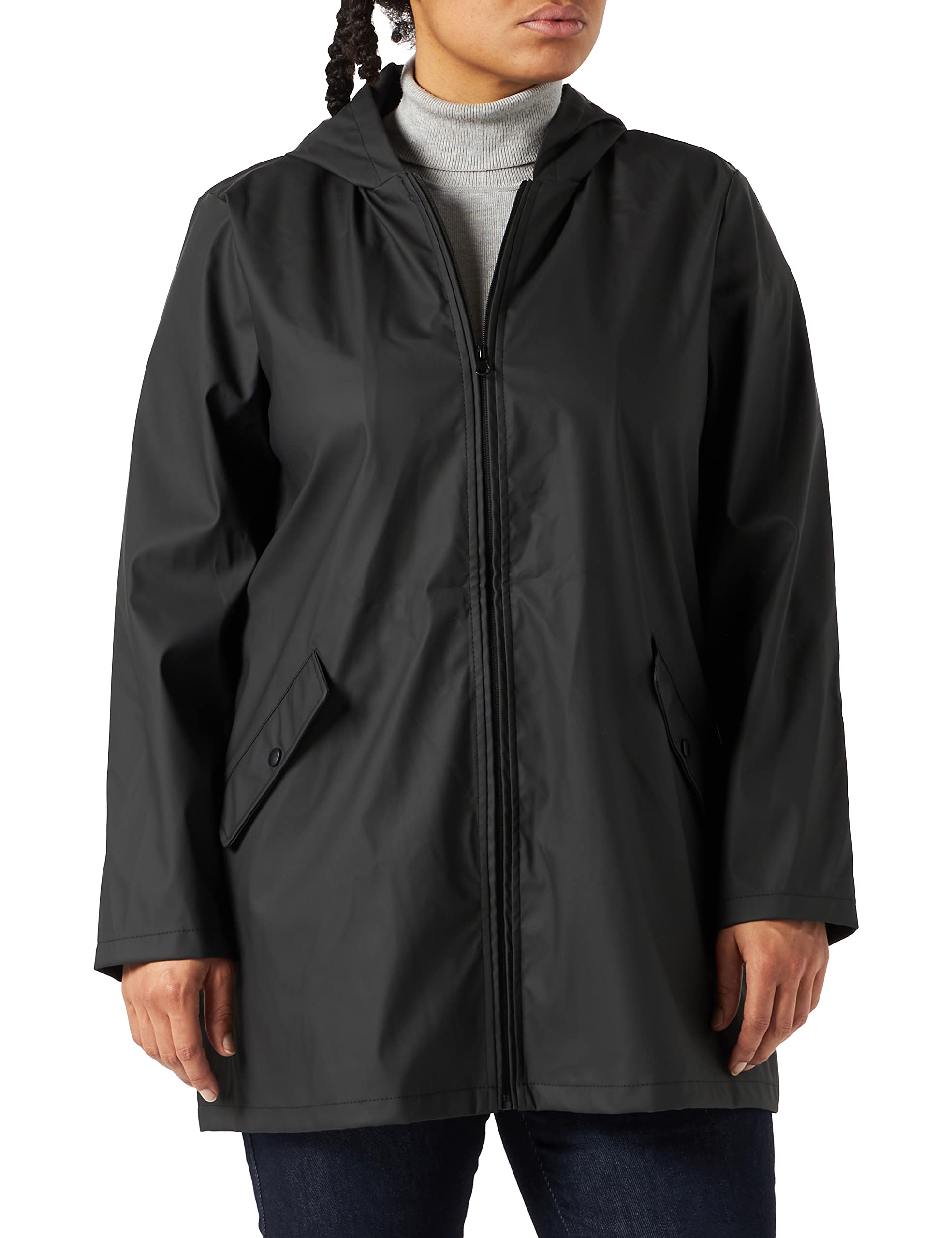 JDY Damen JDYELISA Raincoat OTW NOOS Regenjacke, Black, M