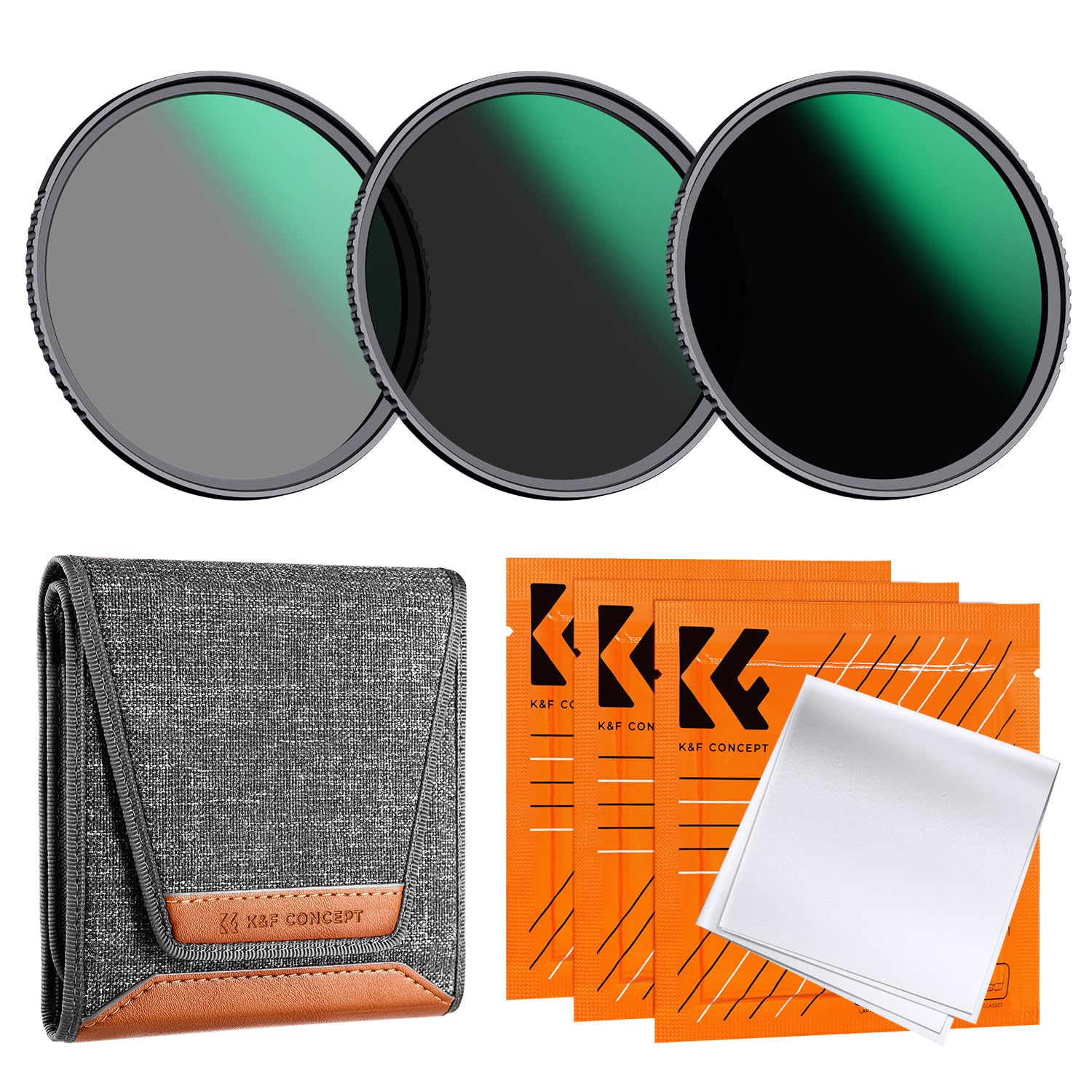 K&F Concept Nano D-Serie ND Filterset 67mm ND8+ND64+ND1000 Filter Neutral Graufilter Set