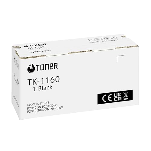 ECHALLENGE Toner kompatibel mit Kyocera TK-1160 für Kyocera Ecosys P2040dn P2050DN P2040DW - 7.200 Seiten