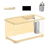 Nbhuiakl Aquarium-Kit | Kleines Aquarium, dekoratives Salzwasseraquarium-Set | Kreatives Fischaquarium mit Korb, vielseitige Aquarien für Quallen, Guppys, Garnelen, Goldfische