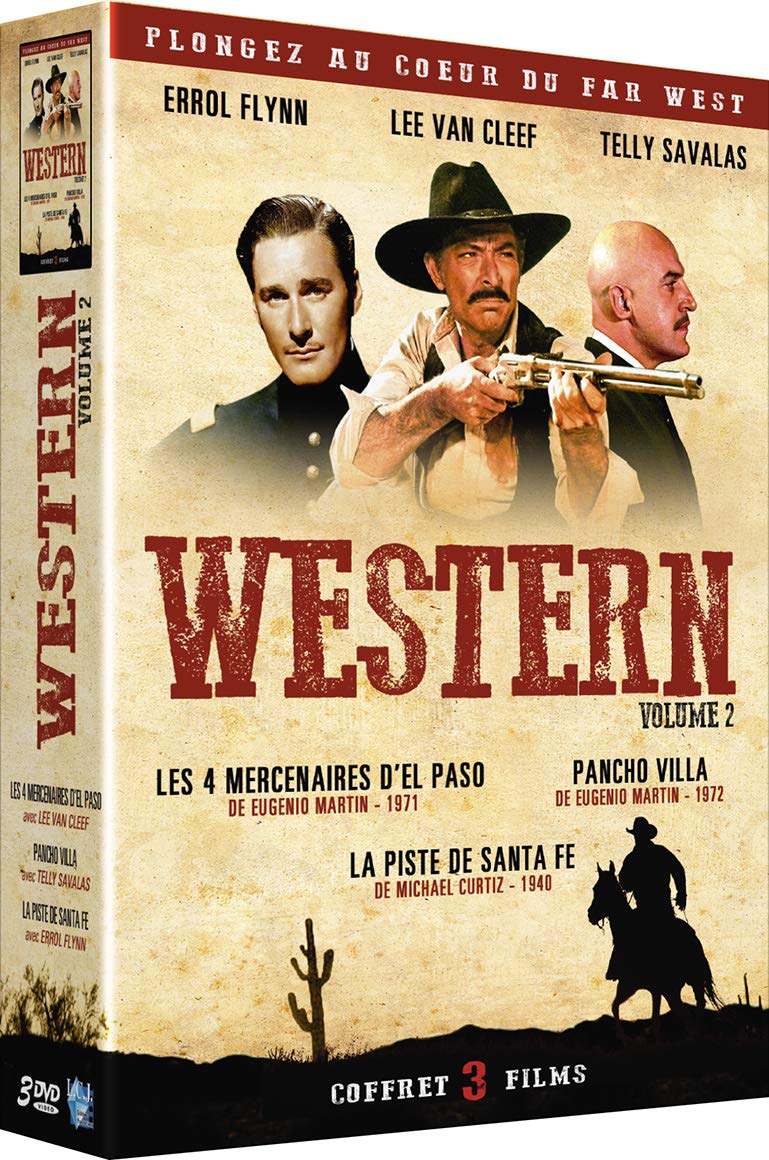 Coffret western, vol. 2 3 films : les 4 mercenaires d'el paso ; pancho villa ; la piste de santa fé [FR Import]