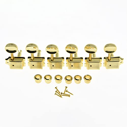 Gitarren-Stimmschlüssel Gitarren-Mechaniken Mechaniken Mit Geteilten Pfosten Für For ST Für For TL E-Gitarre Stimmgeräte Ersatzteile für gitarren (Color : Gold)