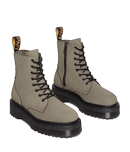 DR. MARTENS Unisex 8 Eye Boots, Nickel Grey Milled Nubuck Wp, 42 EU