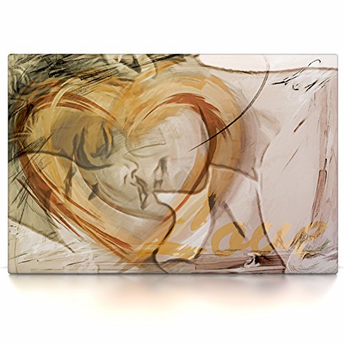 CanvasArts Love - Leinwand Bild auf Keilrahmen Wandbild Liebe abstrakt modern 08.401 (60x40 cm, einteilig)