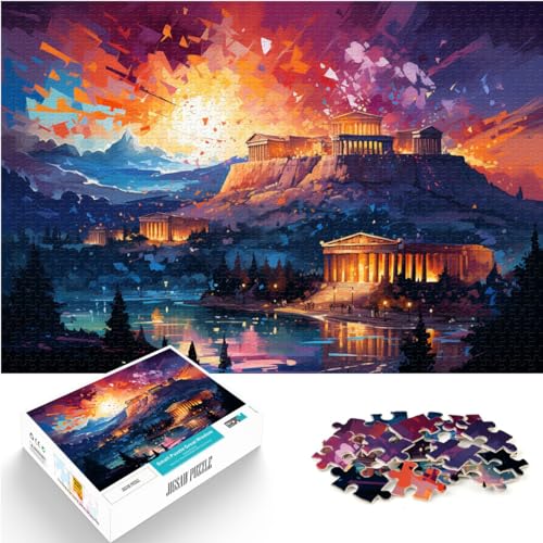 Puzzle für die Akropolis, bunt, für Erwachsene, 1000-teiliges Puzzle, Lernspiele, Holzpuzzle, Heimdekoration, Puzzle 1000 Teile (50 x 75 cm)