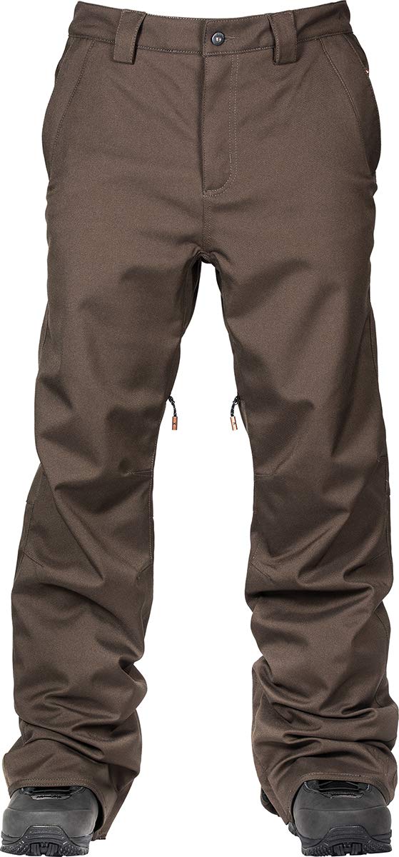 L1 Premium Goods Herren Slim Chino Pant '21 Hose Wasserabweisend Atmungsaktiv Snowboardhose Men, Espresso, XS