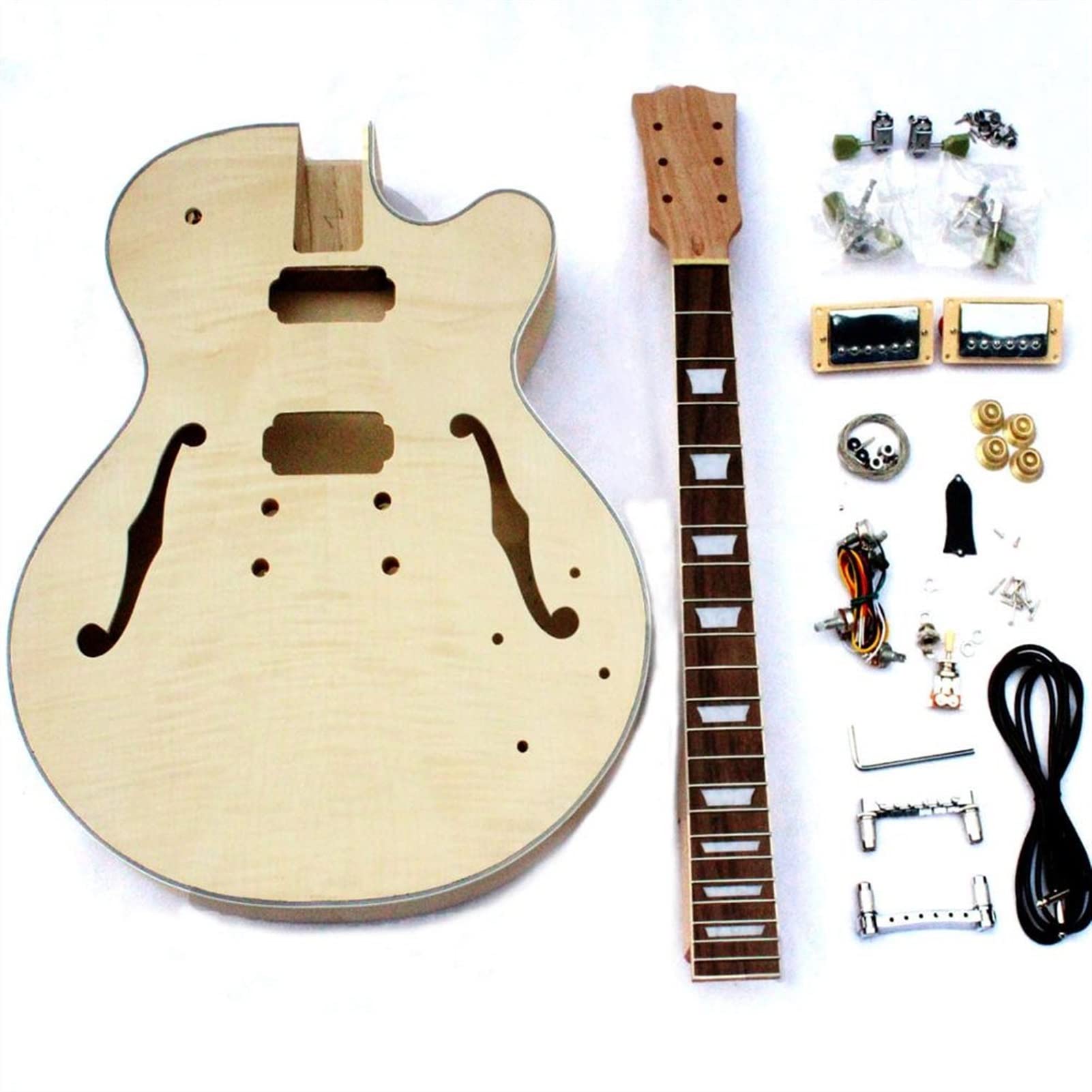 Gitarrenkörper Halb Hohl DIY. E-Gitarrenkörper-Kit Mit Allem Zubehör Gitarrenkörper