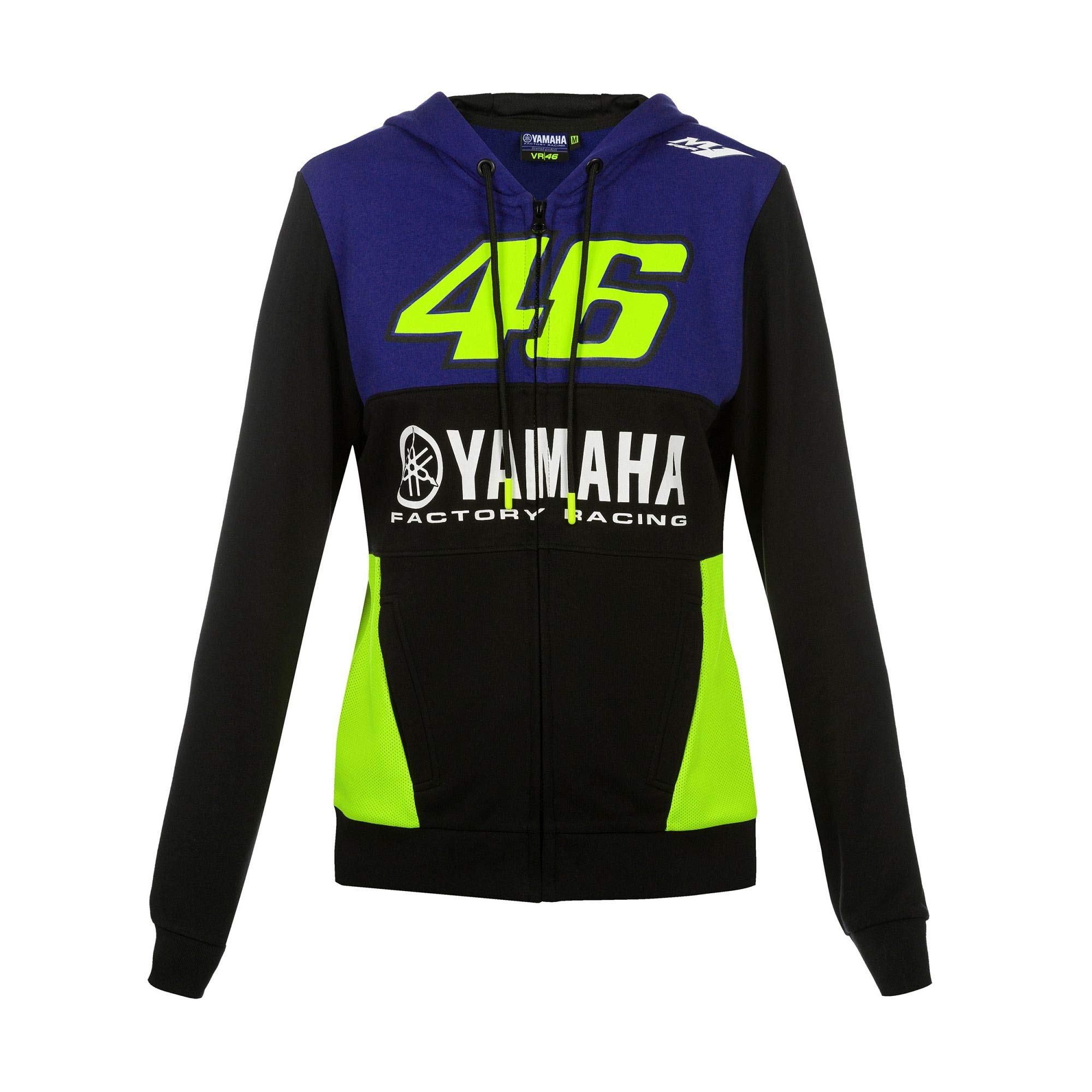 Valentino Rossi Sweatshirt Mit Durchgehendem Reißverschluss Yamaha VR46,Frau,XS,Blau