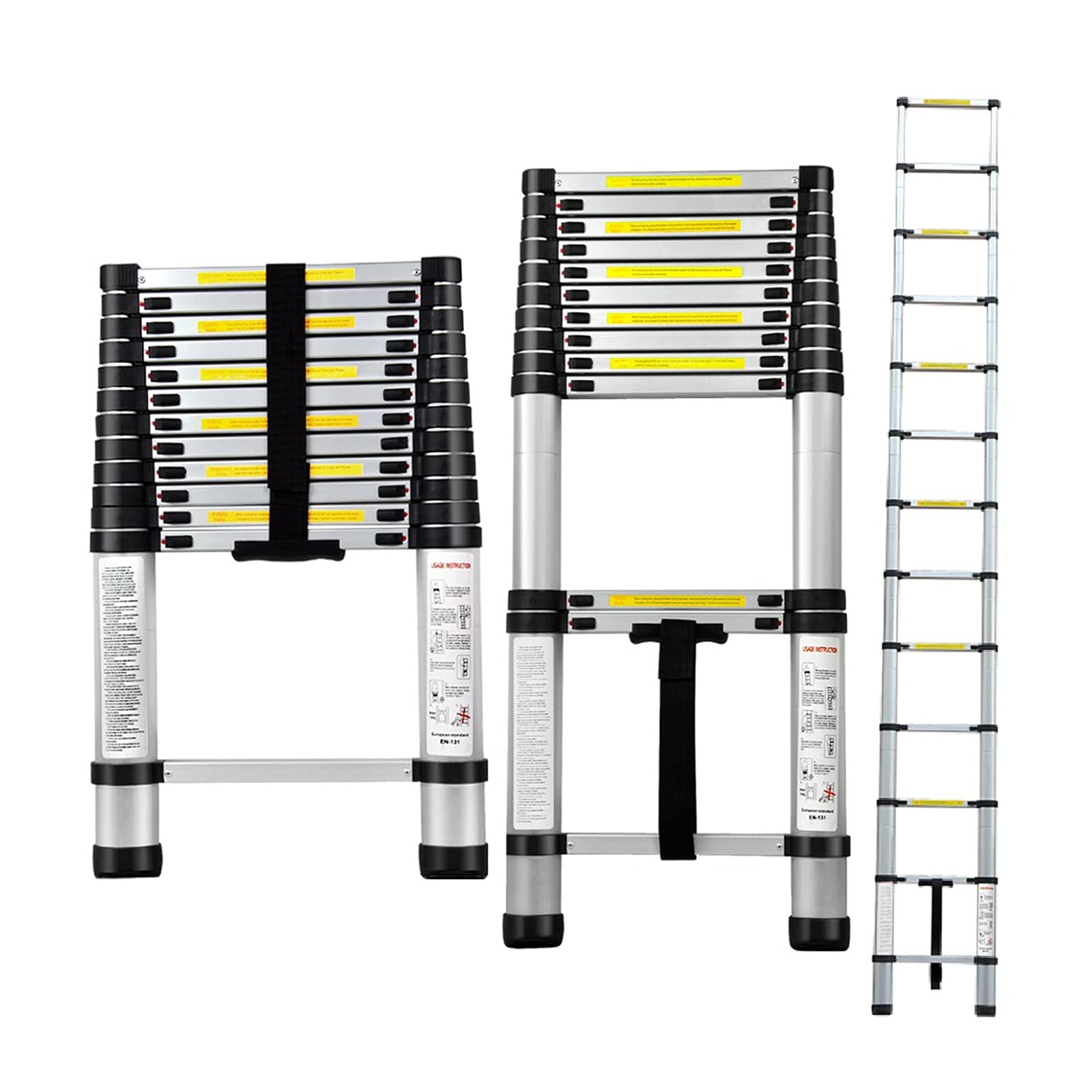 Teleskopleiter Teleskopleitern Mehrzweck-Ausziehleiter Teleskopleiter Teleskopleiter 8 m/7 m/6,2 m/5 m/4,2 m/3,8 m/2,6 m, Aluminium-Teleskop-Ausziehleitern für Dachzelte von Wohnmobilen Ambitious