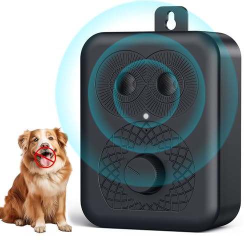 HXWEB PET Antibell für Hunde, 4 Ebenen Ultraschall Anti Bell Gerät, Auto Anti-Bell-gerät Hunde, 100% Sicher und effektiv Sicher Hundebellen Stoppen, Wasserdicht Sonic Anti-Bell-Mittel Hundebellen