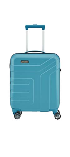 travelite 4-Rad Handgepäck Koffer mit TSA Schloss erfüllt IATA Borgepäck Maß, Gepäck Serie VECTOR: Robuster Hartschalen Trolley in stylischen Farben, 072047-21, 55 cm, 40 Liter, türkis