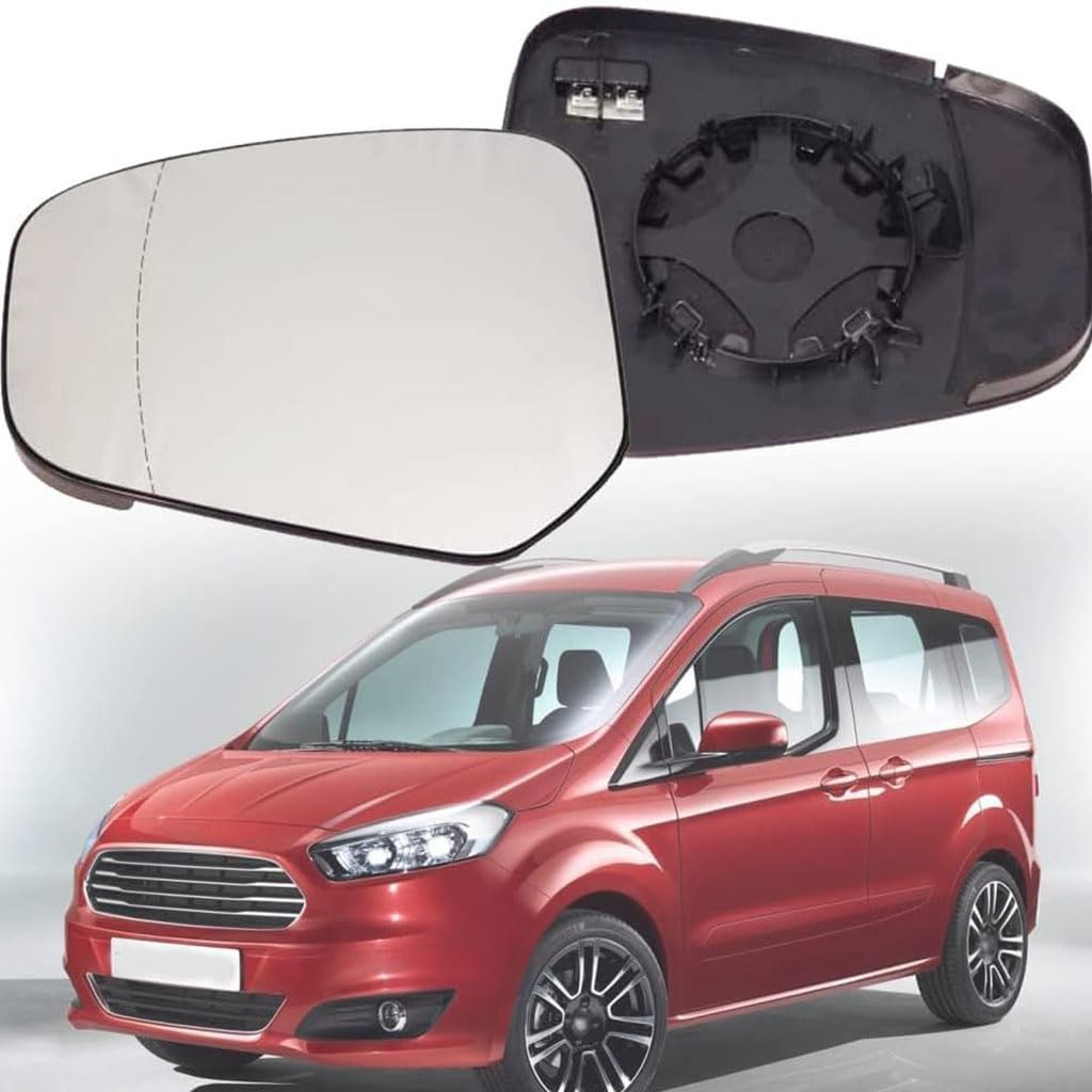 Auto Spiegelglas für Ford Tourneo Transit Courier 2014-2023,Außenspiegel Glas Umkehrlinse Rückfahrglas Spiegel Ersatz Zubehör,left