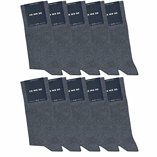 ca·wa·so Damen & Herren Socken - Business & Freizeit (10 Paar) (39-42, jeans)