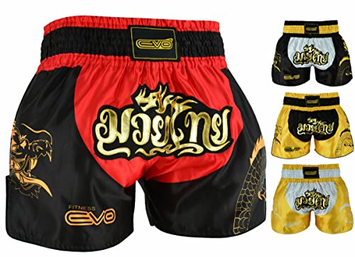 EVO Fitness Muay Thai Shorts MMA Martial Arts Grappling Kick Boxen UFC Käfig Kampf Fitnessstudio Training Männer Frauen Kleidung Ausrüstung