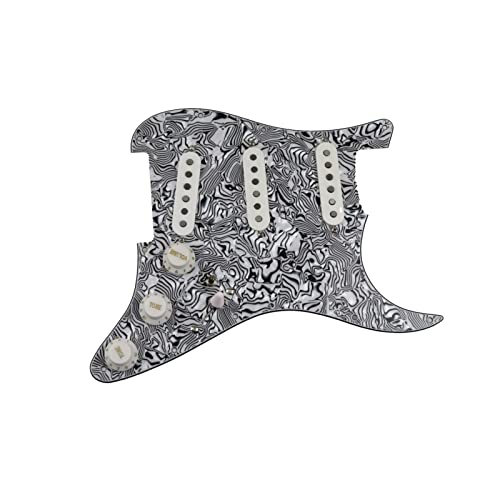 Geladenes Gitarren-Pickguard 7-Wege-geladene Pickguard-Gitarren-Pickups SSS 6. 0s Stil Einzelne Spulen Alnico 5 Verdrahtung Für Strat (Color : 14)