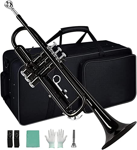 Messing Standard BB Trompeteninstrument Für Studentenanfänger (Color : Black)