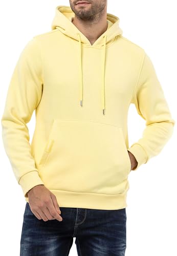 Cipo & Baxx Herren Kapuzenpullover Basic Hoodie Premium Sweatshirt Sweater CL557 Gelb XL