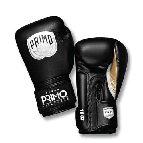 Primo Emblem 2.0 Boxhandschuhe - Leder (Schwarz, 14 oz)