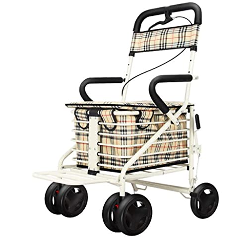 Selbstfahrende Gehhilfen, Rollatoren/Gehgestelle Gehhilfe-Rollator/Gehhilfe-Rollator zum Einkaufen/Gehhilfe-Rollator mit Sitz, leichter, rutschfester Senioren-Einkaufswagen Comfortable anniversary