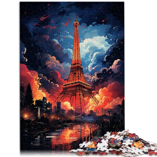 Puzzle, Lernspiele, Die farbenfrohe Psychedelia des Tokyo Tower, 1000-teiliges Puzzle für Erwachsene, Holzpuzzle und Geschenkidee, 1000 Teile (50 x 75 cm)