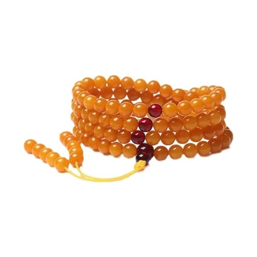 GETREY Rosenkranz aus Holz, Gebetsperlen, Perlenarmband-Halskette, 108 Buddha-Rosenkranzperlen for Yoga-Gebetsmeditation(Color:Yellow Beads-10mm)