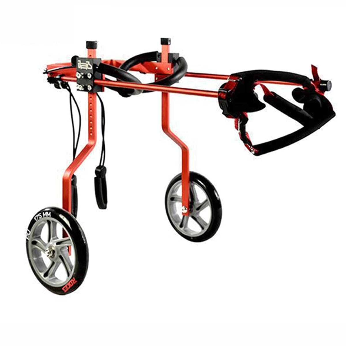 Fauteuil Roulant Chien, Fauteuil Roulant pour Chien 2 Roues RéGlable Animal de Compagnie Jambe ArrièRe Exercice Voiture Assisté Marche Voiture