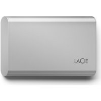 LACIE Portable SSD USB-C 2TB externe tragbare Festplatte mit Rescue Service Moon Silver (STKS2000400)