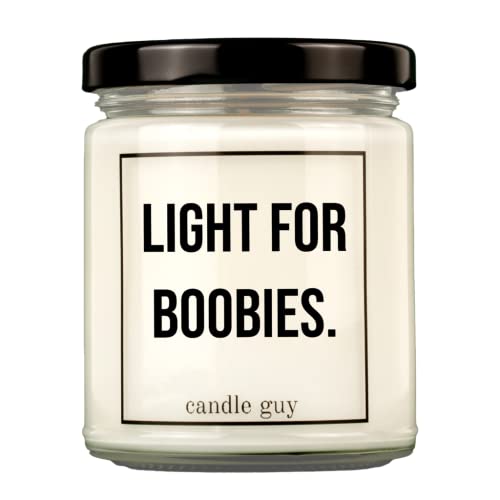 candle guy Duftkerze | Light for boobies. | Handgemacht aus 100% Sojawachs | 70 Stunden Brenndauer