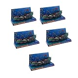 KEALBAUS 5X Großes Aquarium Dekoration Boot Kunststoff Aquarium Schiff Luft Teilt Schiffswrack Aquarium Dekor C