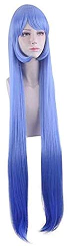 LINLINCD-Anime Coser Wig 120 cm My Hero Academia Big3 Fluktuation Cosplay Perücken Blue Wig Baku No Hero Midoriya Age of Heroes Cosplay Kostüm