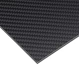 AFuex 3K Carbonfaserplatten Composites Carbon-Platte 250x400mm Dicke (0,2-1,5mm) Twill-Webart, Mattes Finish,250x400mm,1mm