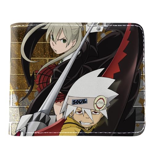 RYNDEX So-ul Eat-er Anime Geldtasche, Cartoon-Druck Kleiner Geldbeutel, PU Leder Geldbörse Kreditkartenhalter(Color:Multicolor 1)