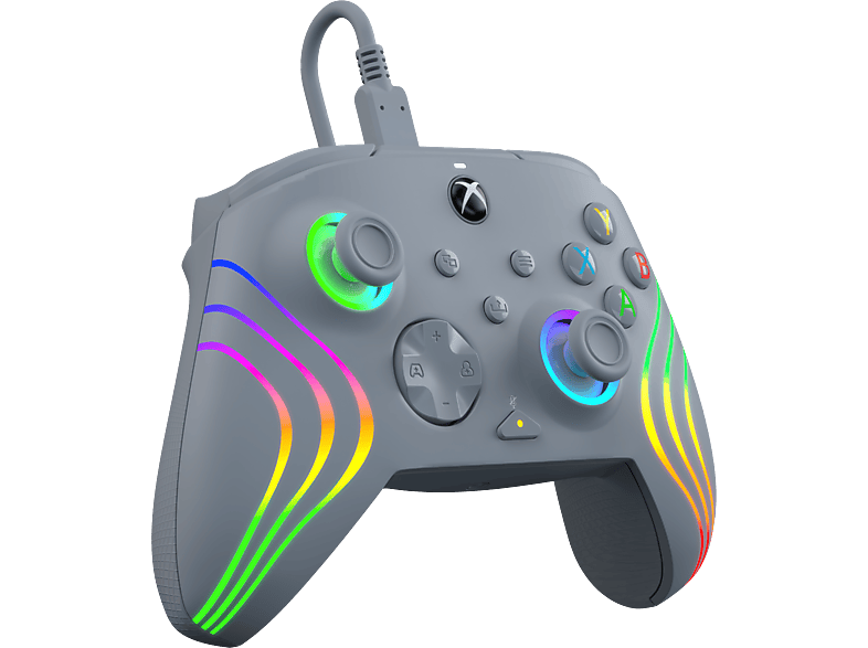 PDP LLC Afterglow™ Wave Kabelgebundener Grey Gaming Controller für PC, Xbox Series X, S, One