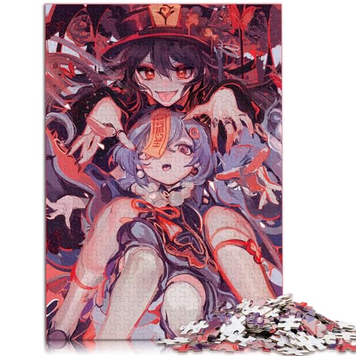 Puzzle Genshin Impact Qiqi 1000-teiliges Holzpuzzle für Erwachsene ganze Familie und die 1000 Teile (50 x 75 cm)