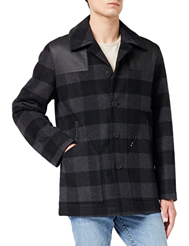 Merc of London Herren Battle Donkey Jacket, Marl Charcoal, L