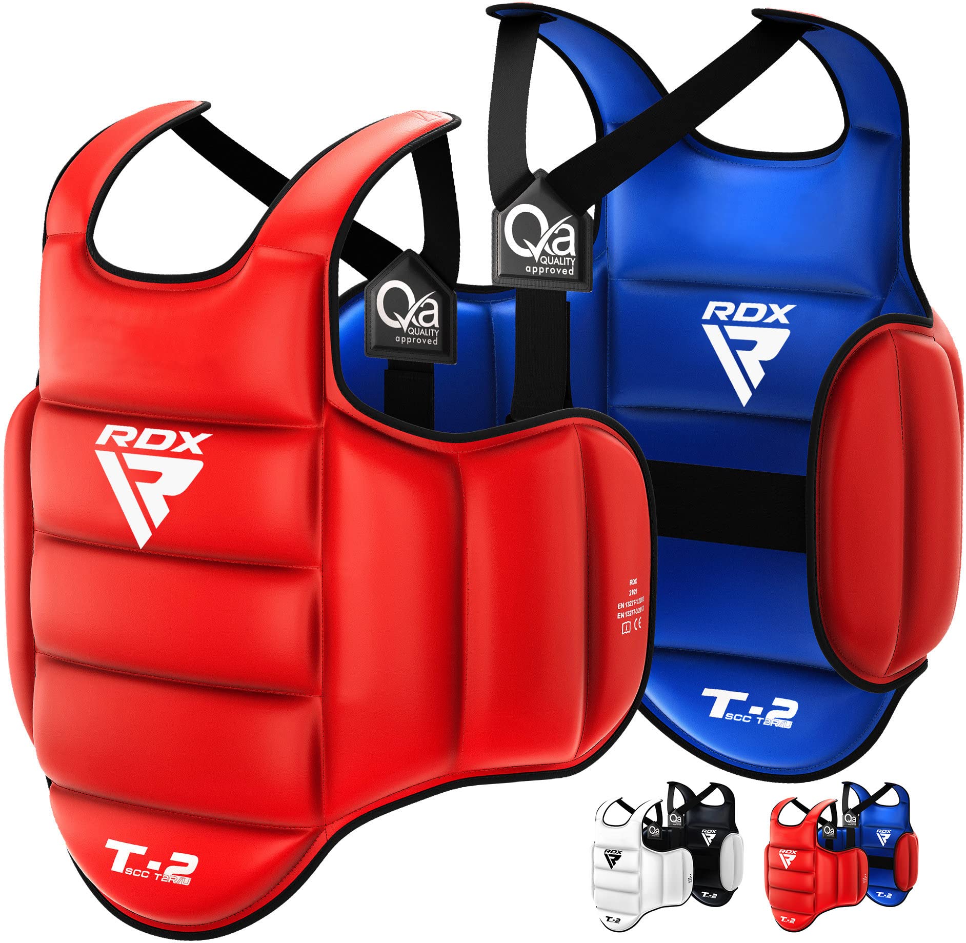 RDX Körperschutz Kampfsport, SATRA Genehmigt, Reversible Kickboxen Bauchschutz, MMA Boxen Muay Thai Body Protector, Karate Kampfweste, Körperschutzweste Taekwondo Brustschutz Körperpanzer Chest Guard