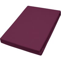 Vario Jersey-Spannbetttuch Elastan für Topper bordeaux, 190 x 200 cm