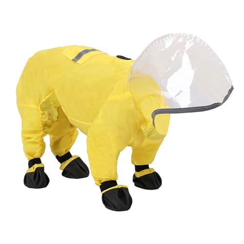 Avejjbaey Hunde-Regenjacke, Haustier-Regenmantel, Wanderkleidung, modisch, Outdoor, wasserdicht, für alle Rassen, Haustier-Regenbekleidung