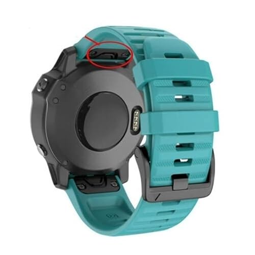 OPKDE Uhrenarmband für Garmin Fenix 6X, 6, 6S Pro, Schnellverschluss, Silikon, für Garmin Fenix 5, 5X, 5S, 26, 22 mm, 26MM Fenix 5X 3 3HR, Achat