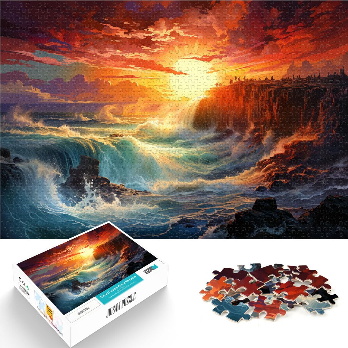 Puzzles für schöne und wundervolle Weltlandschaften. Puzzles 1000 Teile Puzzles für Erwachsene. Holzpuzzles „Staycation Totschlag“, 1000 Teile (50 x 75 cm)