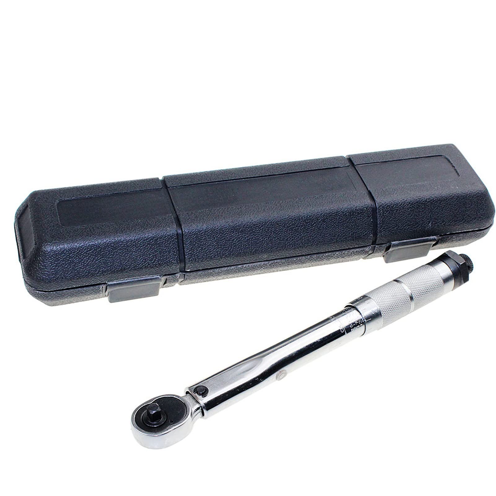 Crepundia Drehmomentschlüssel,Torque Wrench 1 Stück Preset Drehmomentschlüssel 1/4 "3/8" Quadrat 5-25/19-110N.M Zweiwege Ratchet Schraubenschlüssel Reparaturschlüssel Taste Handwerkzeuge(5 25Nm)