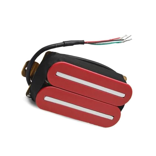 E-Gitarre Humbucker Pickup Keramik 4-Drähte Gitarrenteile Mit 57mm Stahlstange Multi Color e gitarren tonabnehmer (Color : R-Sliver)