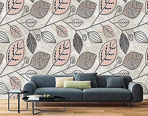 XLMING Ahornblatt Hand Gemalt Vintage Dekor 3D Tapeten Home Esszimmer Sofa Schlafzimmer Wohnzimmer TV Hintergrund-430cm×300cm