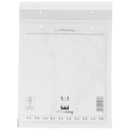 OfficeKing 100 Luftpolstertaschen E/5 | 240 x 275mm Weiss - (10 Größen wählbar)