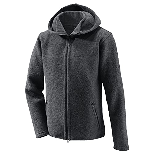 Mufflon® Herren Wolljacke Mu-Joe mit Kapuze und Stehkragen anthrazit - L