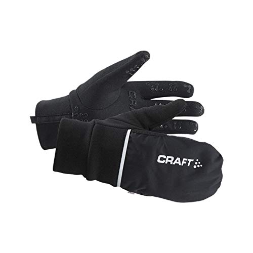 Craft Radhandschuh Lang 2 In 1 Hybrid Weather Gloves, schwarz - schwarz,large