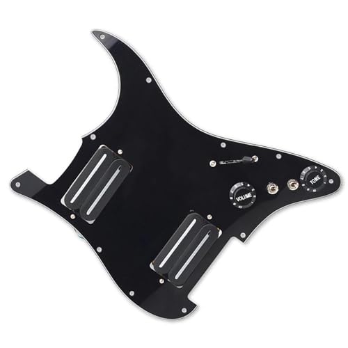 Standard-Pickguard-Tonabnehmer HH-Coil Splitting Schlagbrett für E-Gitarre, zwei mit Humbuckern beladene, vorverdrahtete Schlagplatte (Color : A)